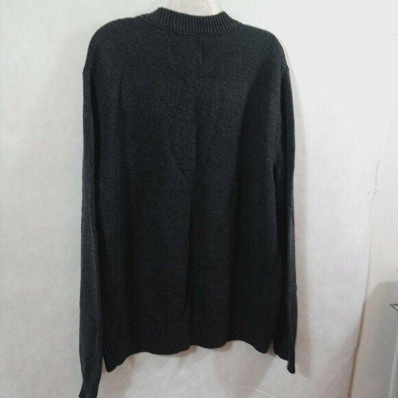 EDDIE BAUER MEN'S PULL-OVER SWEATER SIZE XL DARK GREY 3/4 BUTTONS FRONT CLOSURE - Picture 6 of 8